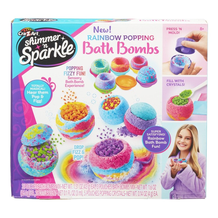Shimmer 'n Sparkle Rainbow Popping Bath Bombs