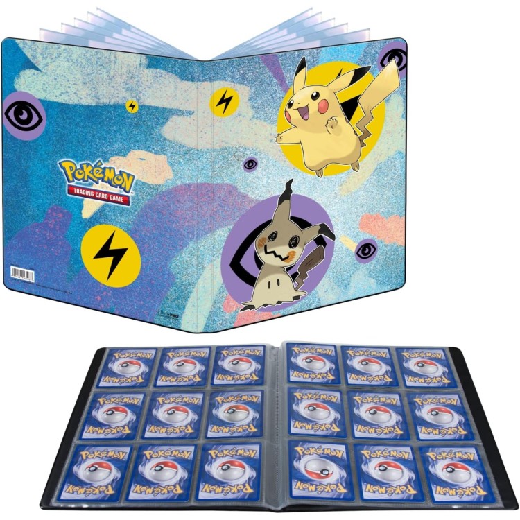 Ultra PRO - Pokémon Pikachu & Mimikyu 9-Pocket Portfolio for Collectible Trading Cards