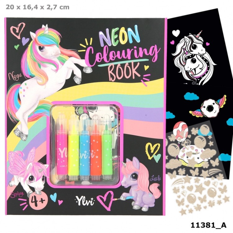 Ylvi Neon Colouring Book Set 11381